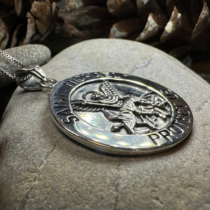 Protect Us Saint Michael Necklace - Sterling Silver
