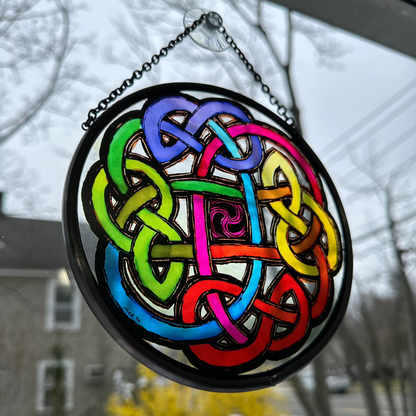 Celtic Eternal Knot Stained Glass