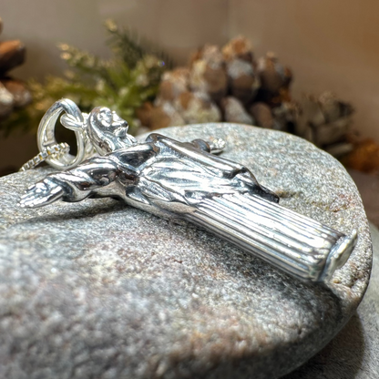 Christ the Redeemer Cross Necklace in Sterling Silver