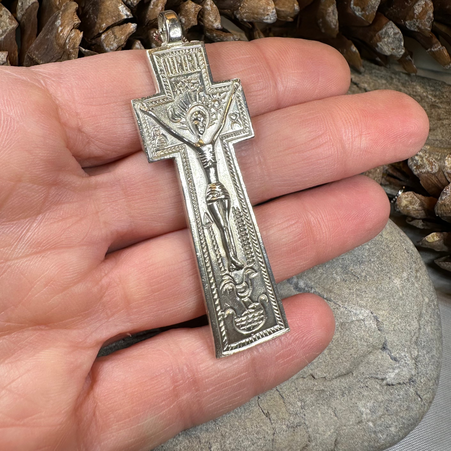 Artisan Irish Penal Crucifix Cross Necklace - Made in Ireland