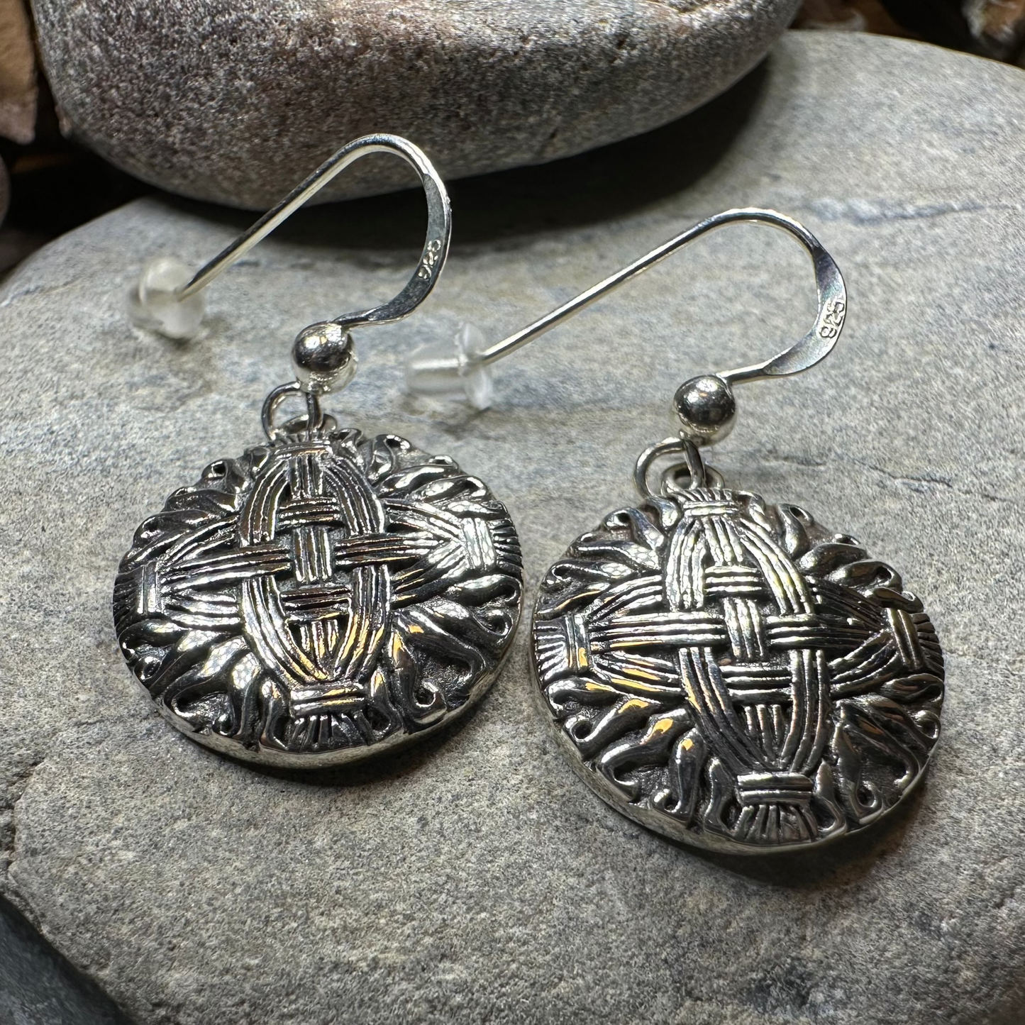 Irish Saint Brigid's Cross Earrings in Sterling Silver