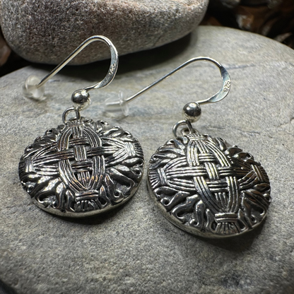 Irish Saint Brigid's Cross Earrings in Sterling Silver