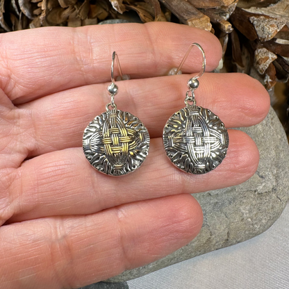 Irish Saint Brigid's Cross Earrings in Sterling Silver