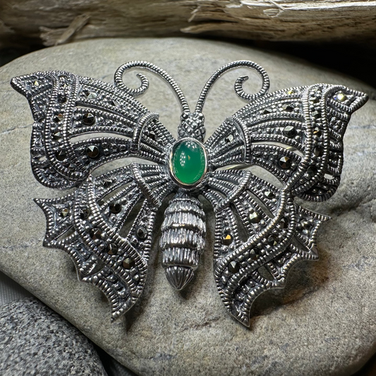 Marcasite Butterfly Brooch
