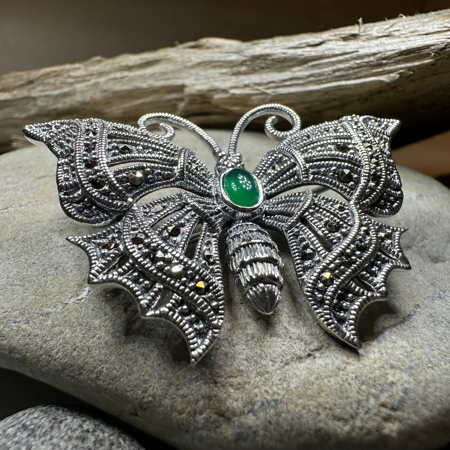Marcasite Butterfly Brooch