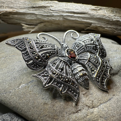 Marcasite Butterfly Brooch