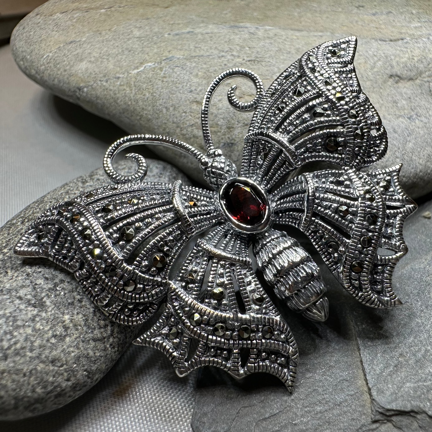 Marcasite Butterfly Brooch