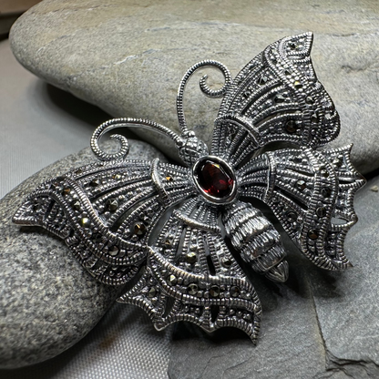 Marcasite Butterfly Brooch