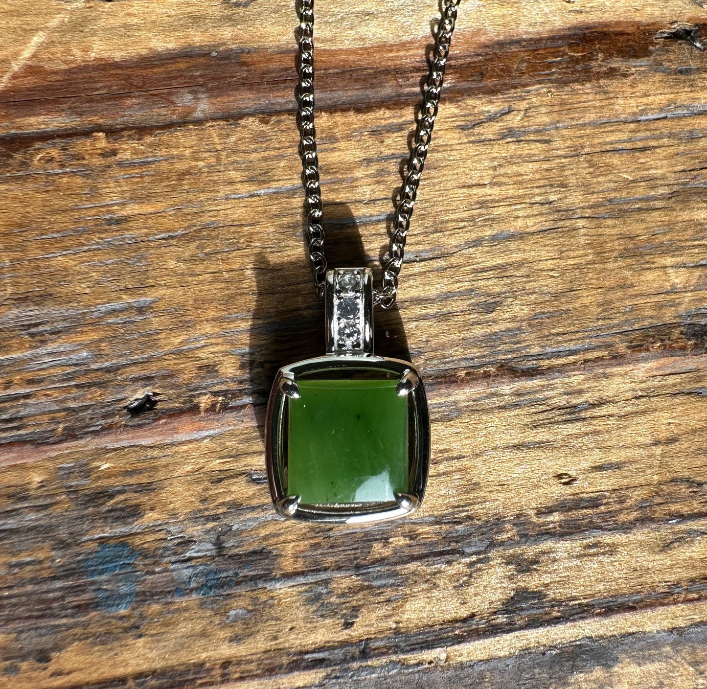 Canadian Jade and Sterling Silver Pendant