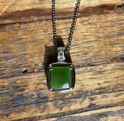 Canadian Jade and Sterling Silver Pendant