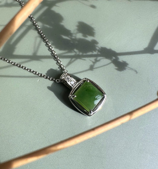 Canadian Jade and Sterling Silver Pendant