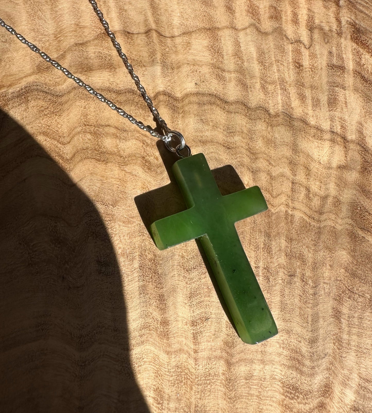 Canadian Jade Cross Pendant, 40mm*