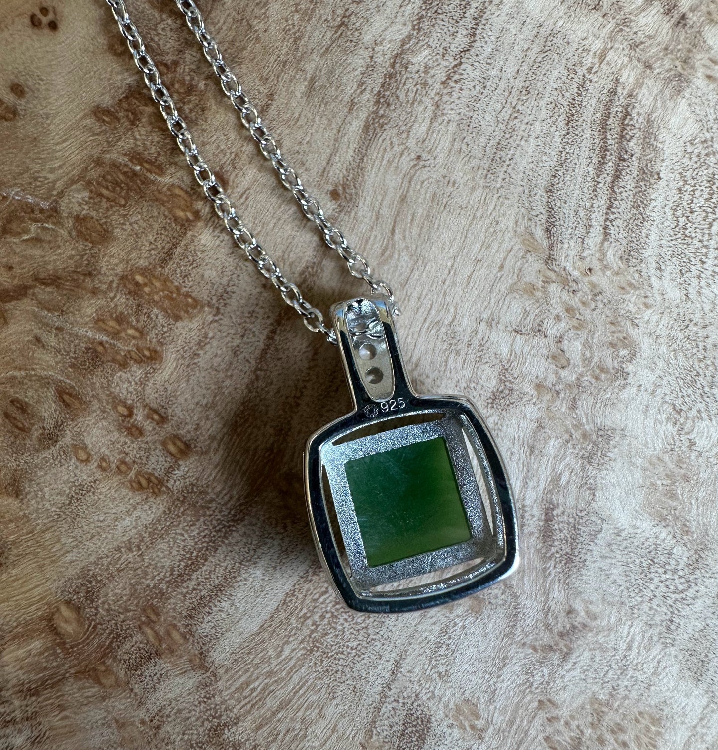 Canadian Jade and Sterling Silver Pendant