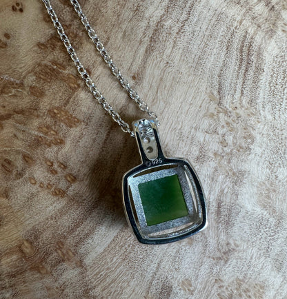 Canadian Jade and Sterling Silver Pendant