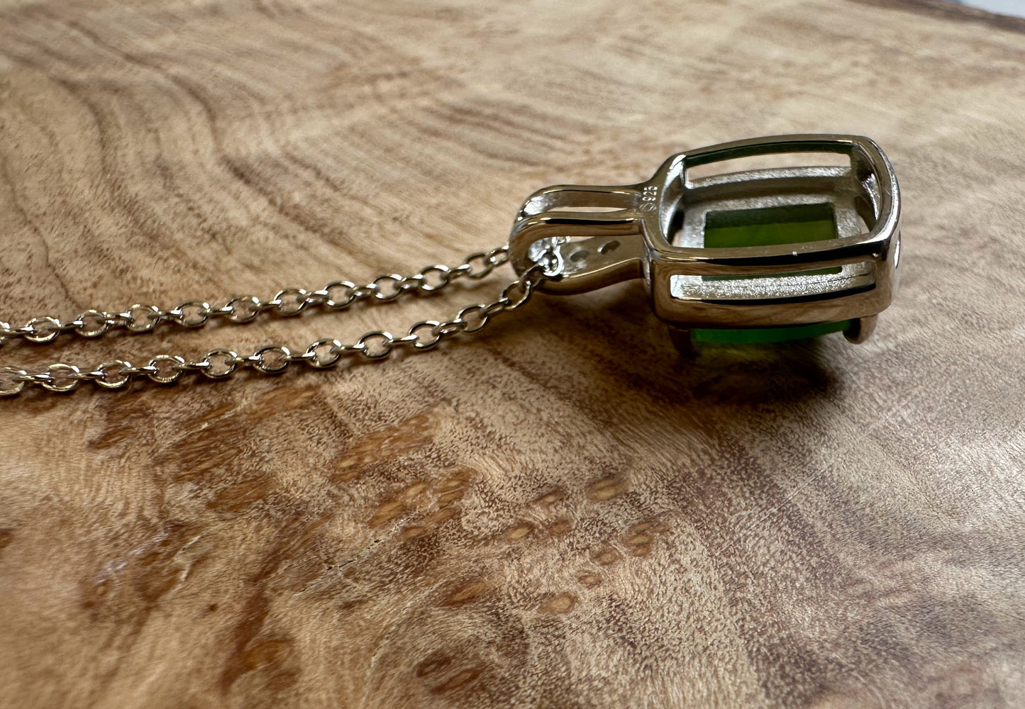 Canadian Jade and Sterling Silver Pendant