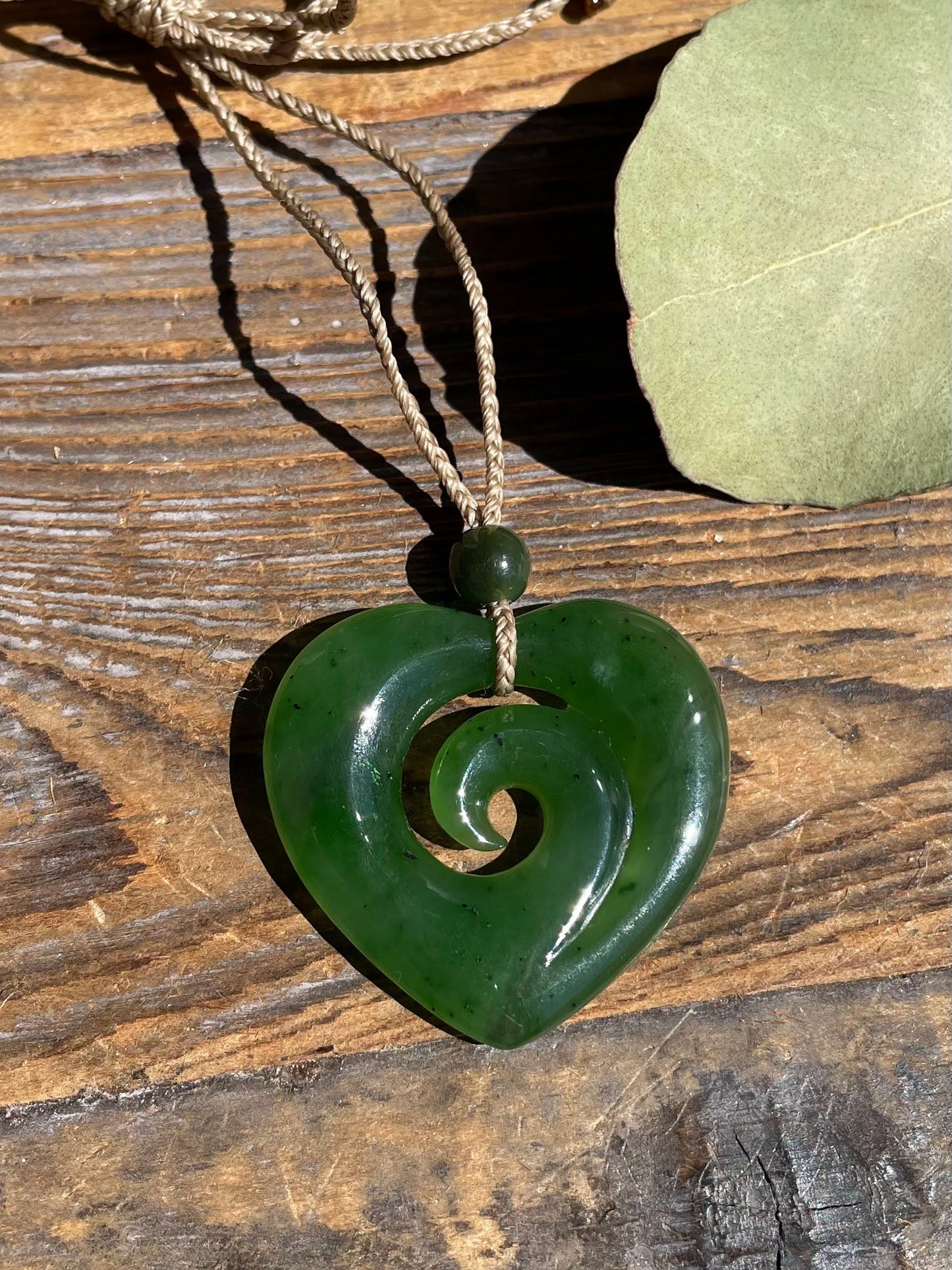 Jade Pendant, Koru-Heart