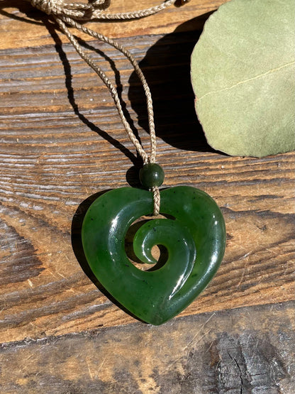 Jade Pendant, Koru-Heart