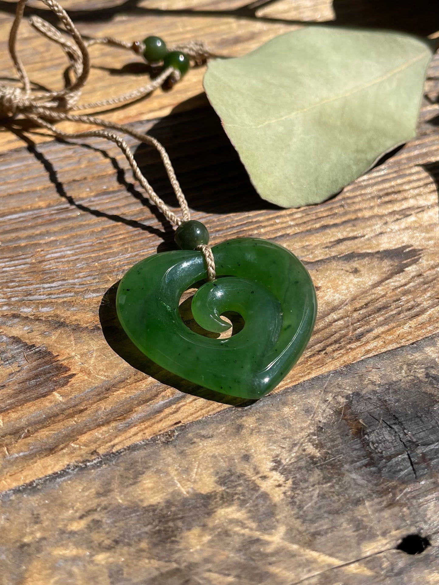 Jade Pendant, Koru-Heart