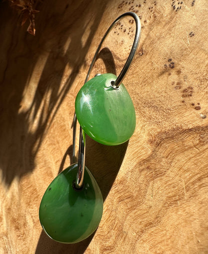Canadian Jade Teardrop Earrings