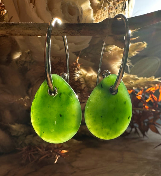 Canadian Jade Teardrop Earrings