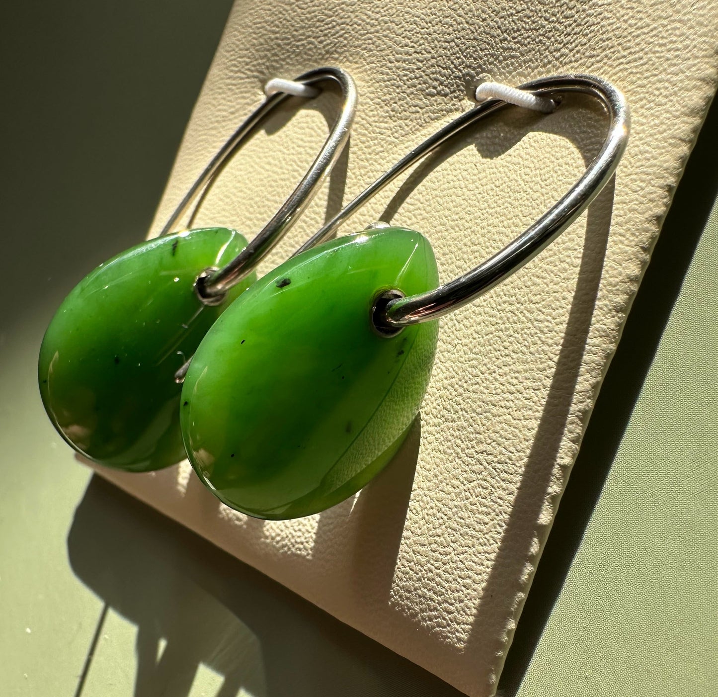 Canadian Jade Teardrop Earrings