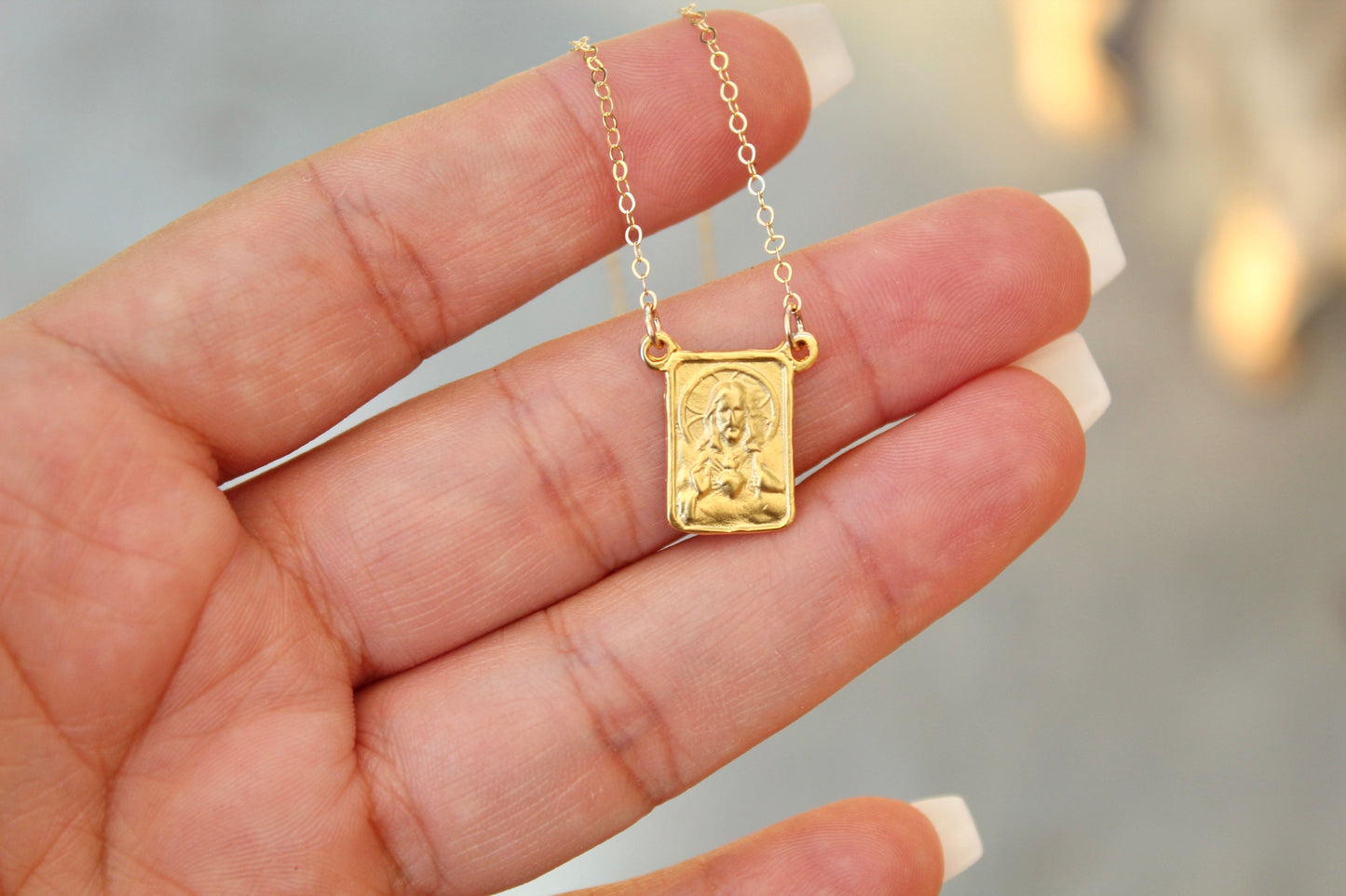 Scapular Necklace - Gold Vermeil