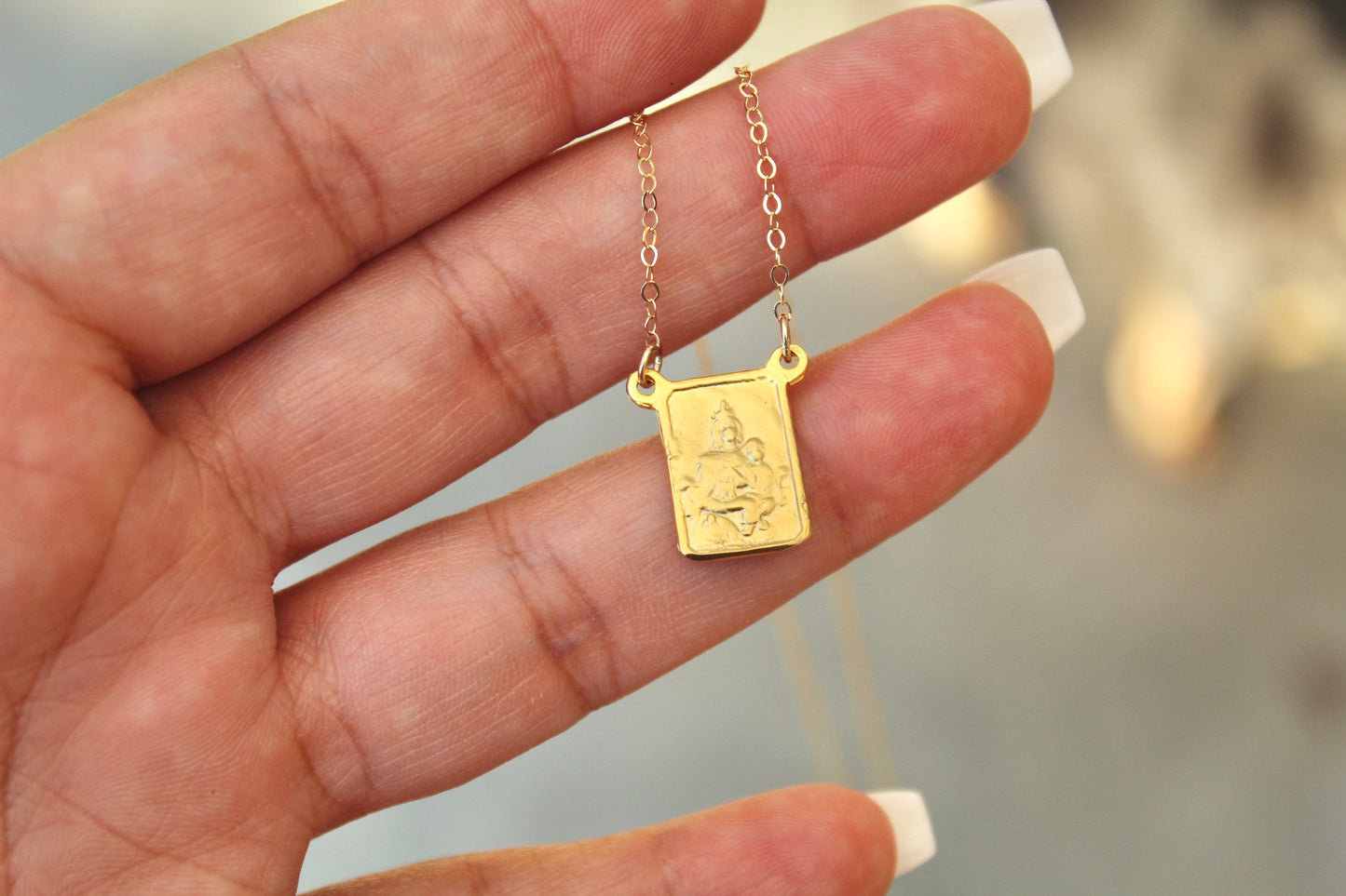 Scapular Necklace - Gold Vermeil