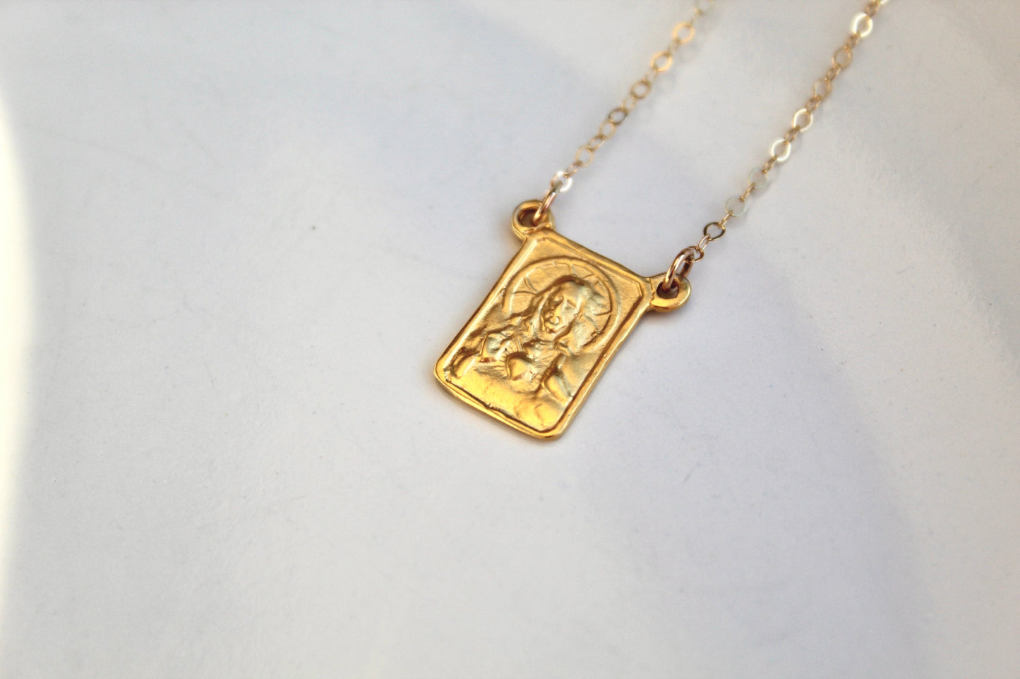 Scapular Necklace - Gold Vermeil