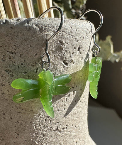Jade Earrings, Dragonfly