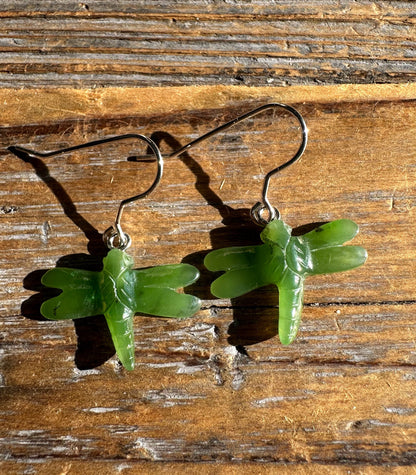 Jade Earrings, Dragonfly