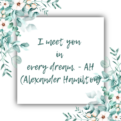 I Meet You In Every Dream (Alexander Hamilton) - Pi Disc Necklace