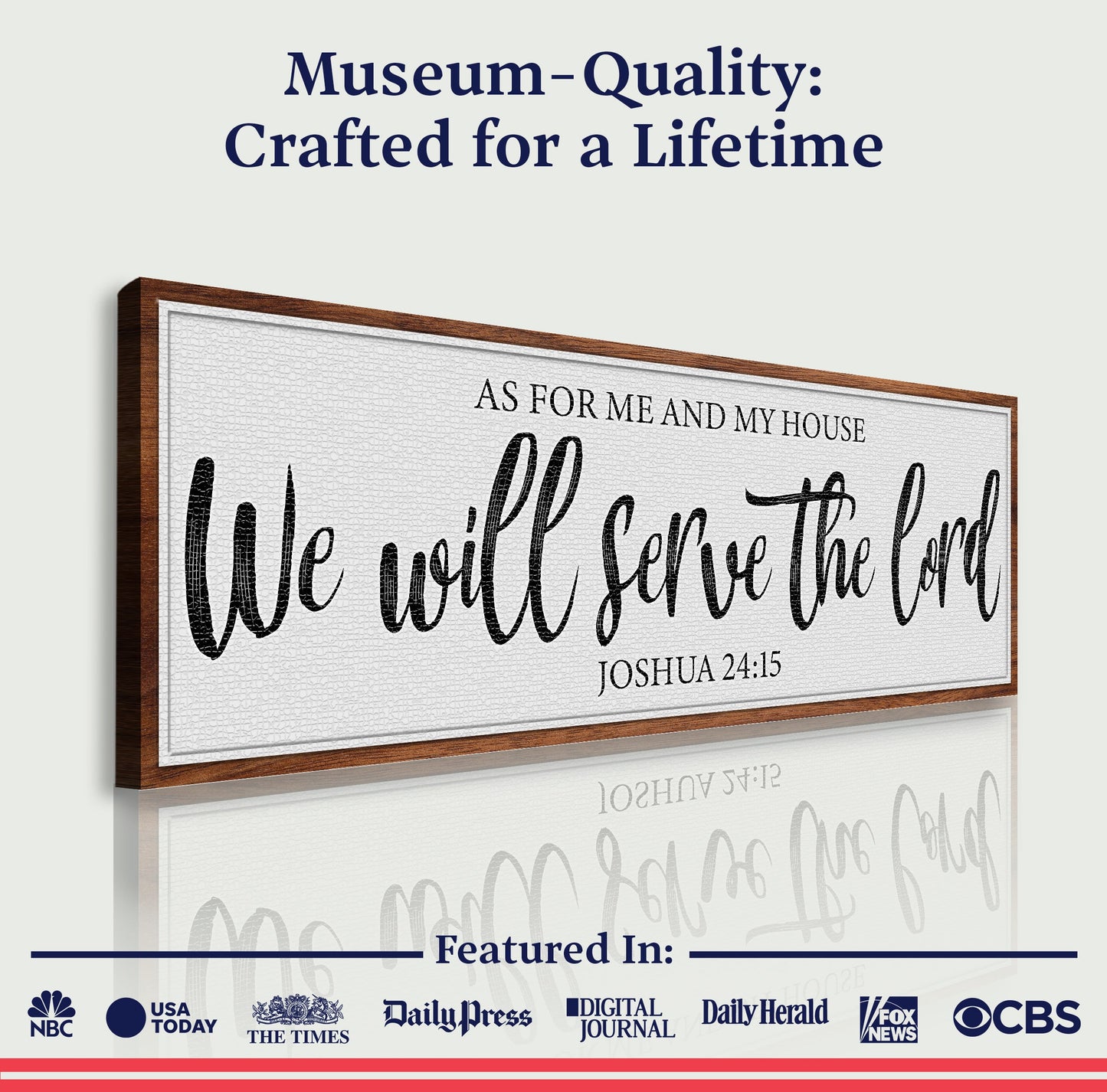 As For Me And My House We Will Serve The Lord Faith Wall Art