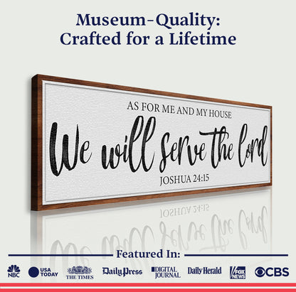 As For Me And My House We Will Serve The Lord Faith Wall Art