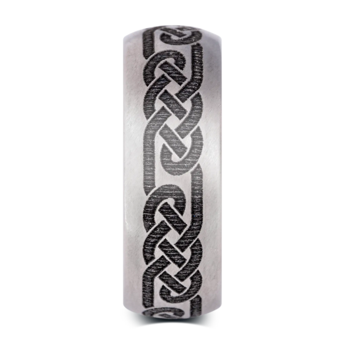 The Liam - Men's Ring / Wedding Band - Titanium with Celtic Knotwork
