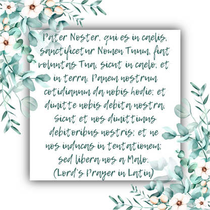 Lord's Prayer in Latin (Pater Noster) - Mobius Bracelet