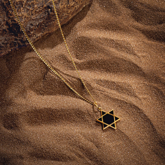 Grounded in Hope - Black Onyx Star of David Necklace