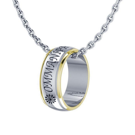Tibetan Mantra Necklace: Om Mani Pame Hum - Nourish Compassion - Sterling Silver