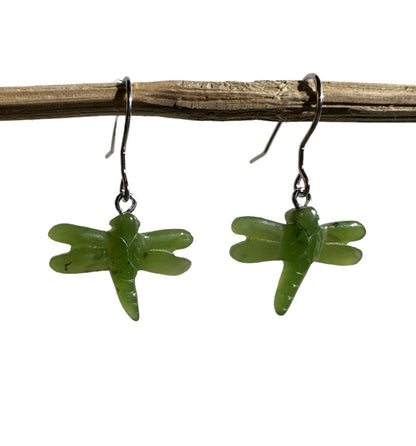 Jade Earrings, Dragonfly