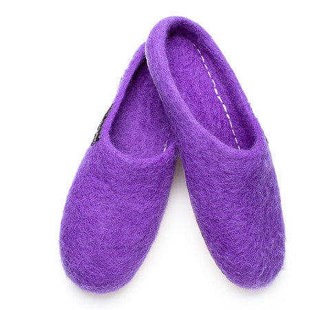 Purple Sherpa Slippers - Hand Made in Nepal