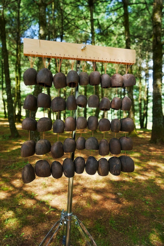 Handmade Salin Water Bellwood Seed Shell Bar Wind Chime – Rainforest Decor