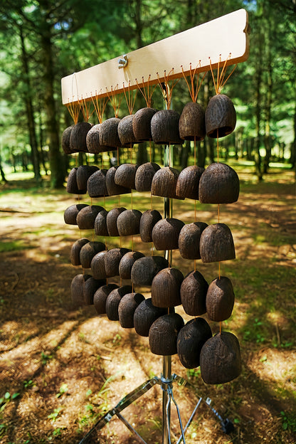 Handmade Salin Water Bellwood Seed Shell Bar Wind Chime – Rainforest Decor