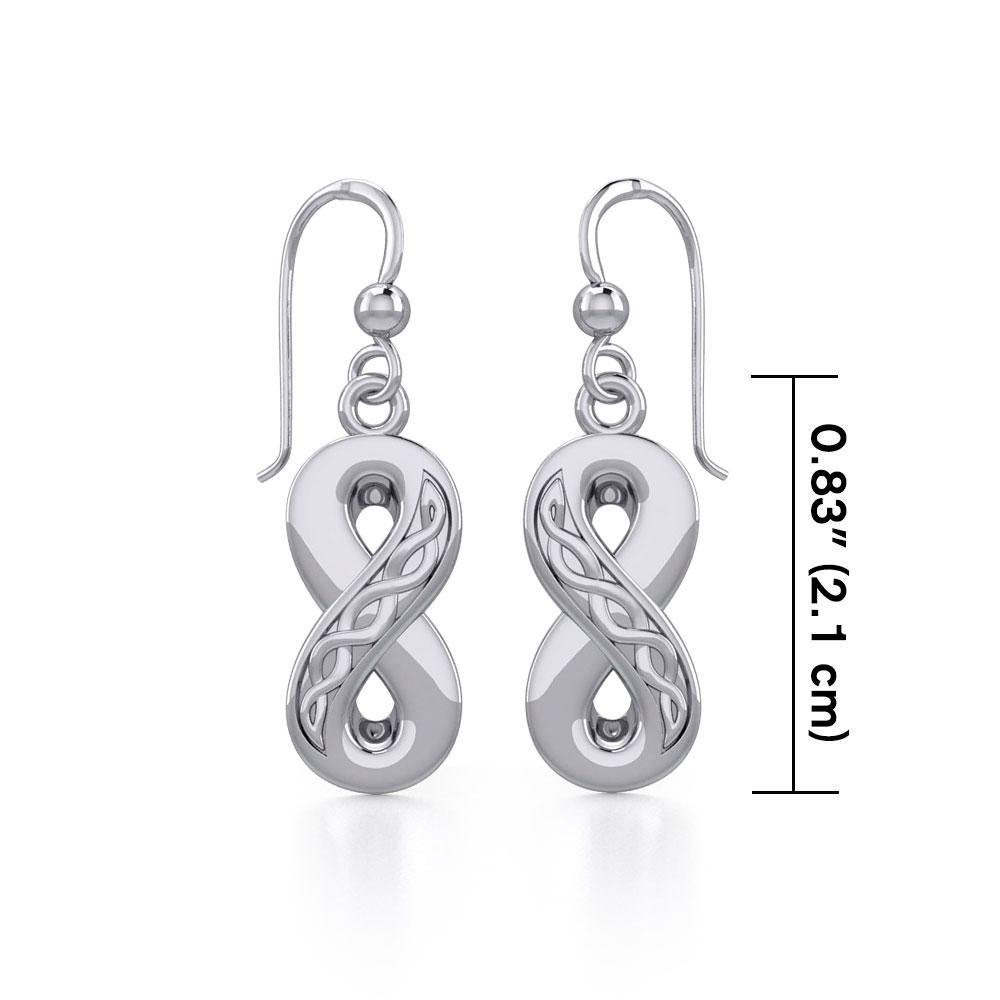 Celtic Infinity Sterling Silver Earrings