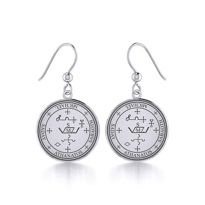 Archangel Michael Sigil Sterling Silver Earrings