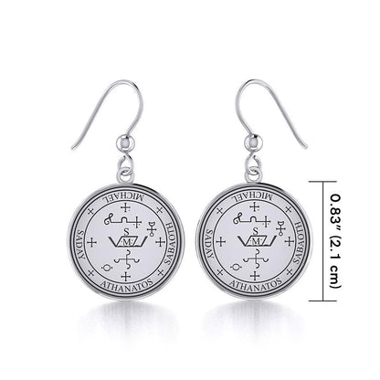 Archangel Michael Sigil Sterling Silver Earrings