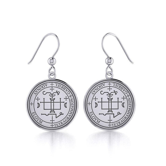 Archangel Gabriel Sigil Sterling Silver Earrings