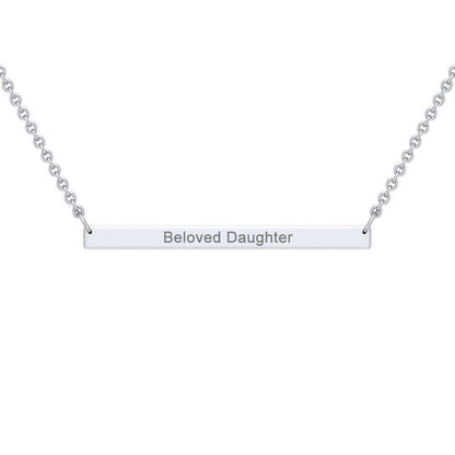 The Beloved Collection — Sterling Silver Bar Necklace | Personalized Gift | Gift for Her