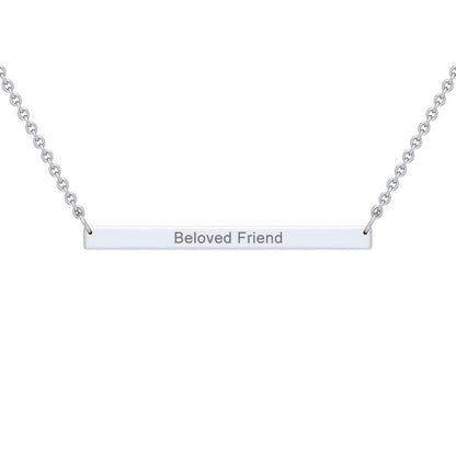 The Beloved Collection — Sterling Silver Bar Necklace | Personalized Gift | Gift for Her
