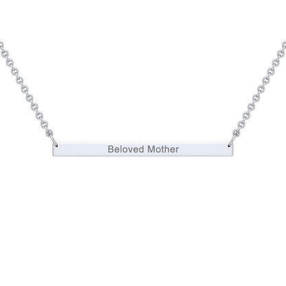 The Beloved Collection — Sterling Silver Bar Necklace | Personalized Gift | Gift for Her