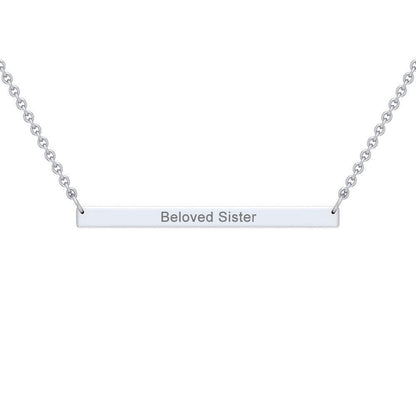 The Beloved Collection — Sterling Silver Bar Necklace | Personalized Gift | Gift for Her