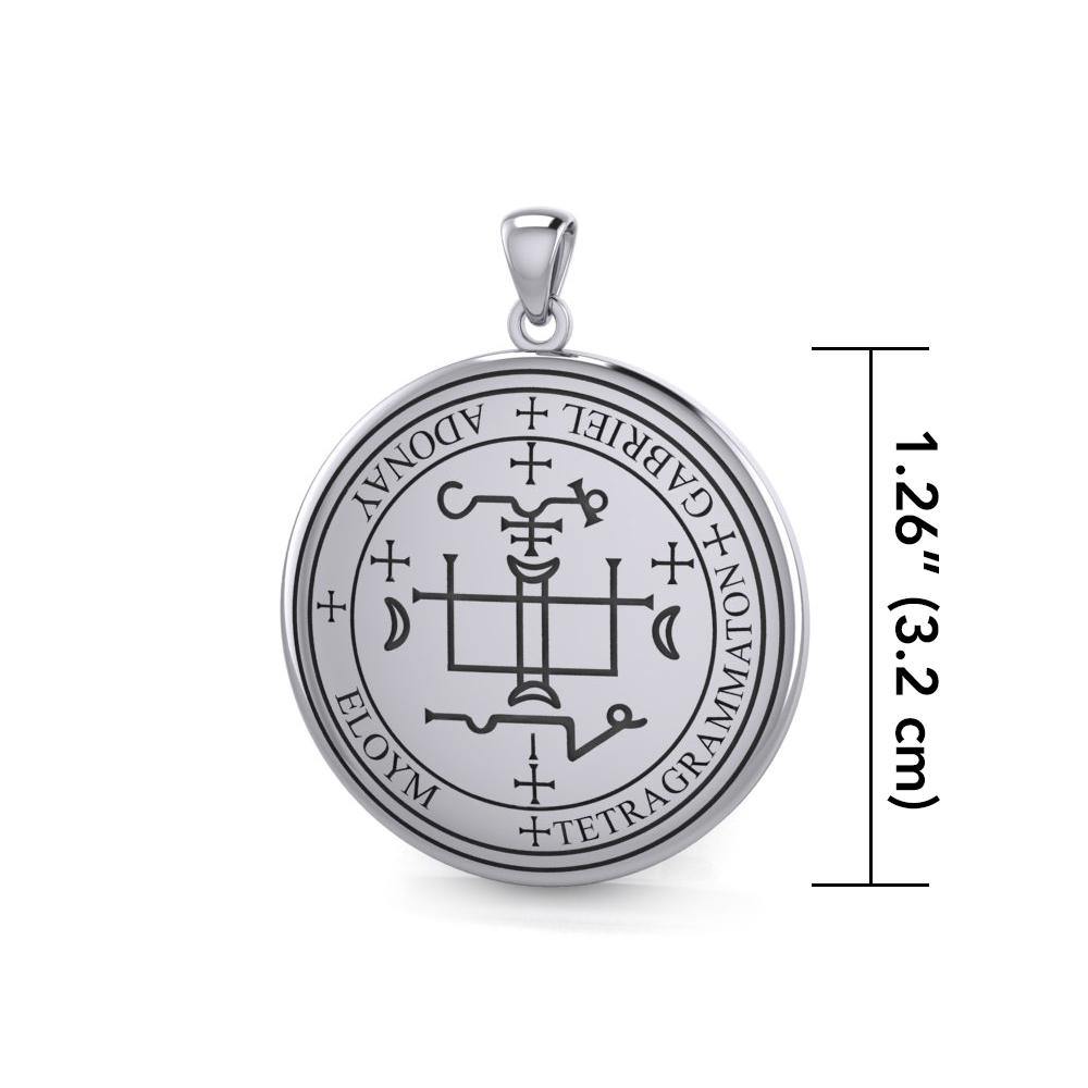 Sigil of the Archangel Gabriel Sterling Silver Pendant